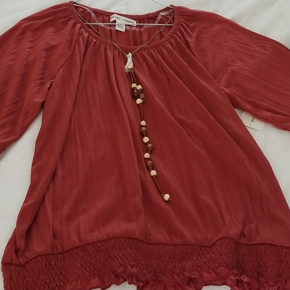 Boho top with necklace